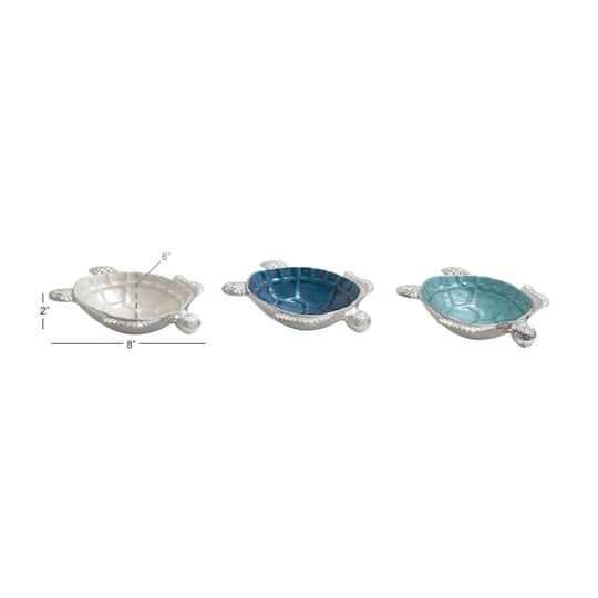 Silver Aluminum Coastal Serving Bowls, 3ct.